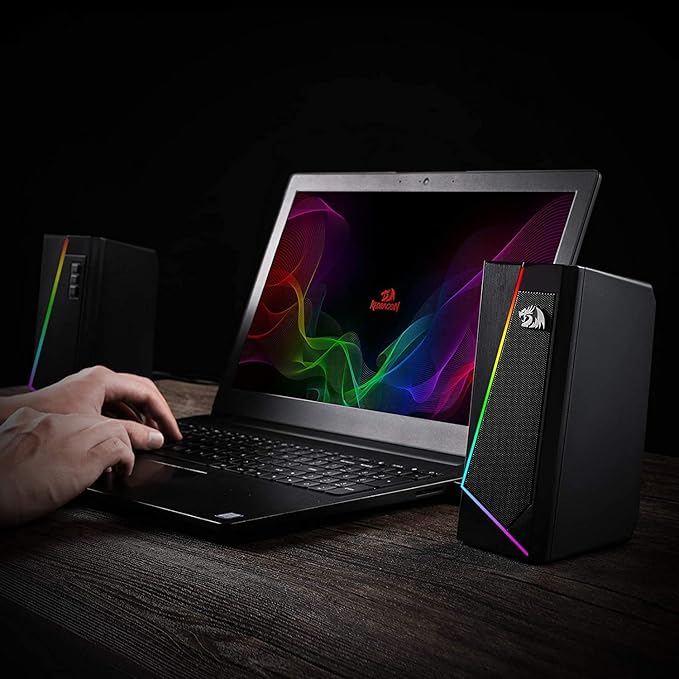 Redragon GS520 RGB Desktop Speakers, 2.0 Channel PC Computer Stereo Speaker - Image 8
