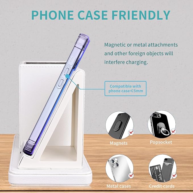 Wireless Charger with Desk Organizer, Wireless Charging Station - Image 5