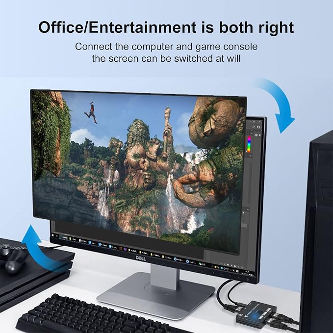 HDMI 2.1 Bi-Directional Switch Ultra HD 8K HDMI Switcher 2 in 1 Out/ 1 in 2 Out - Image 8
