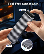 ORICO M.2 NVMe SSD Enclosure Aluminum Tool-Free Adapter, 10Gbps USB3.2 USB-C M2 - Image 3