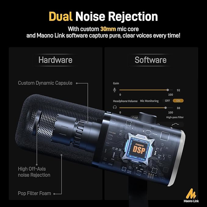 MAONO XLR/USB Gaming Microphone Kit: Dynamic PC Mic - Image 4