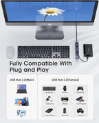 FORIDA USB to USB Hub Long Cable, 8 Ports USB 3.0 Adapter - Image 7