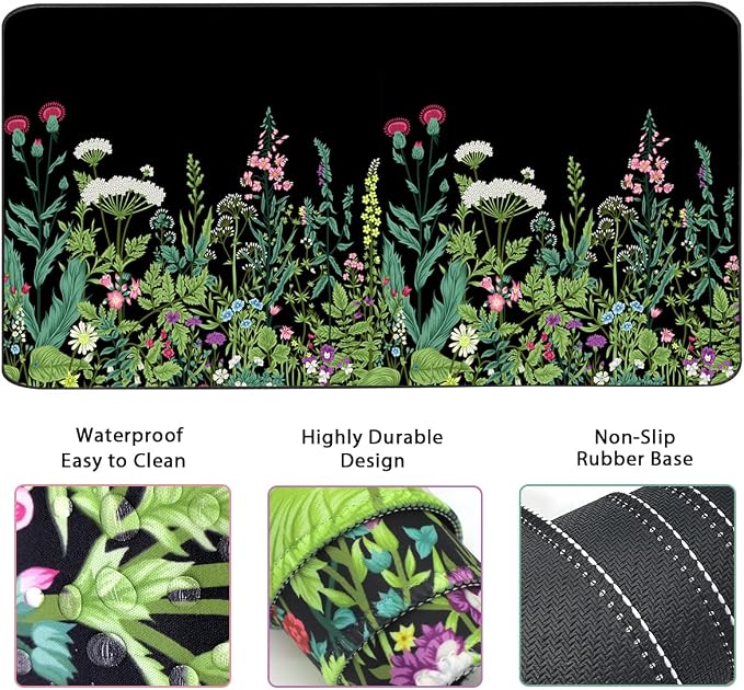 Keyboard Mouse Pad Set, Extended Mouse Pad+Keyboard Wrist Rest Support - Image 2