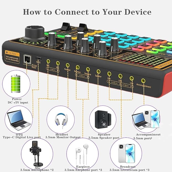 sktome Podcast Equipment Bundle, K300 Sound Card - Image 8