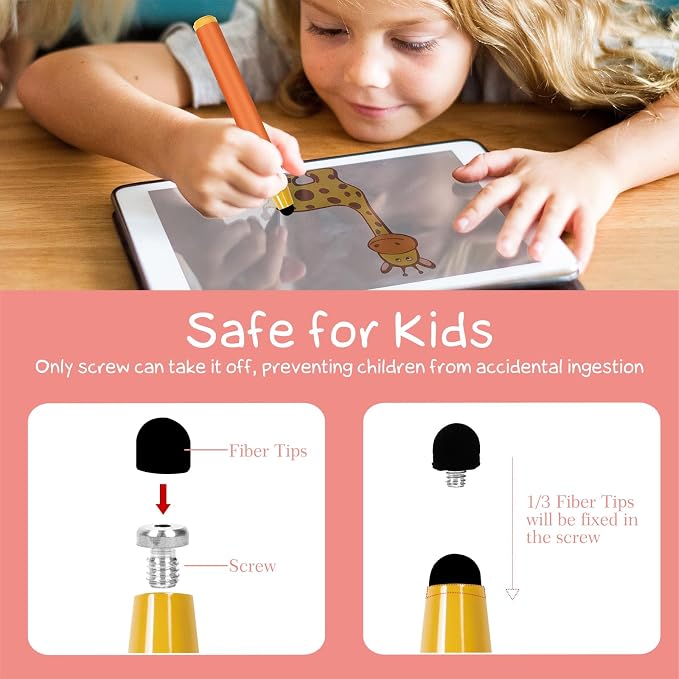 Kid-Friendly Stylus Pens for Touch Screens, Crayon Stylus Pen for iPhone Ipad - Image 4