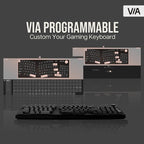 Feker Alice98 Ergonomic 98 Keys Custom Mechanical Keyboard, VIA Programmable - Image 6