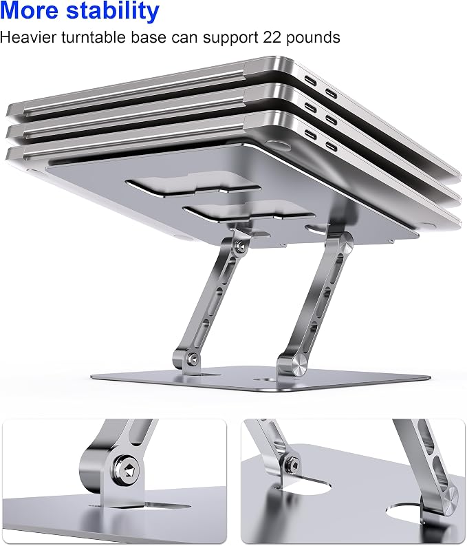 Adjustable Laptop Stand, Ergonomic Foldable Notebook Computer Holder.Compatible - Image 4