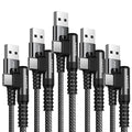 AINOPE USB Type C Cable 5-Pack 3.1A C Type Charging Cable Right Angle, Nylon by AINOPE10yearsforphoneaccessories