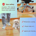 10ft Self Adhesive Floor Cord Cover, Cable Cavity:0.61" x 0.32", Heavy Duty - Image 3