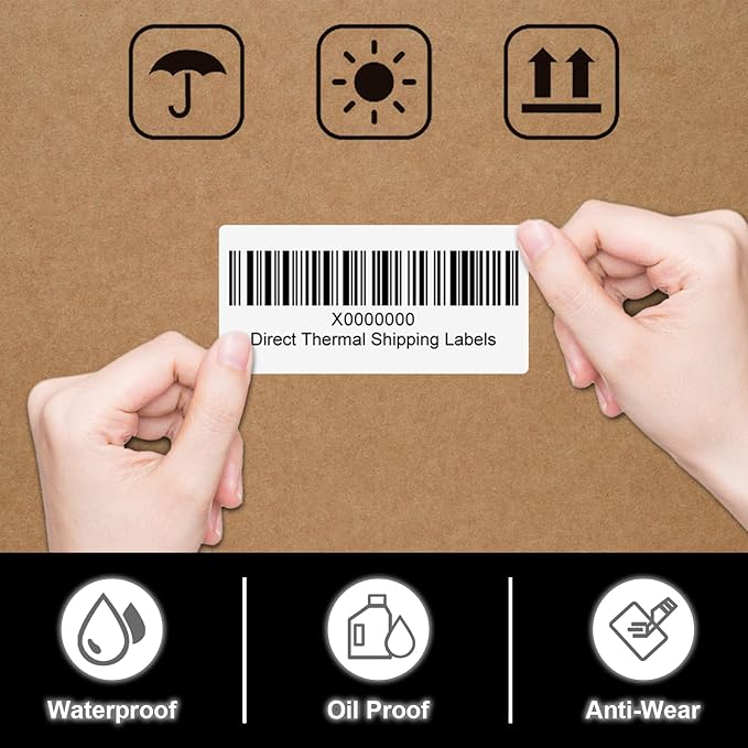 CLASSY 2" x 1" Direct Thermal Labels, 13000 Self-Adhesive Barcode Labels - Image 3