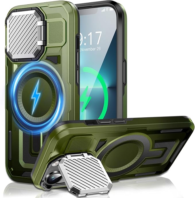 Camera Stand Case for iPhone 13 Pro, 2024 Version Military Grade Protective by Unknown