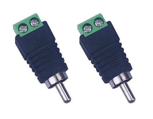 RCA Plugs for Speaker Wire，RCA to AV Screw Terminal Connector, Phono RCA Male - Image 8