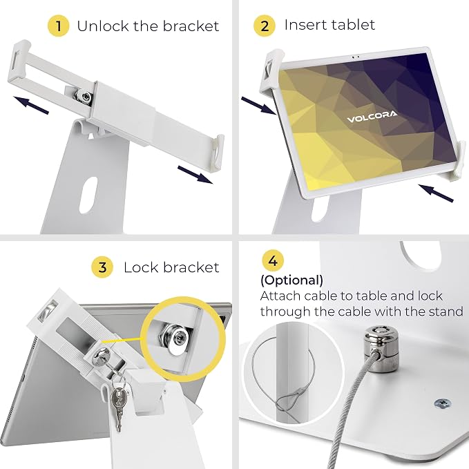 Volcora Anti-Theft Tablet Stand iPad Security Holder - Image 4