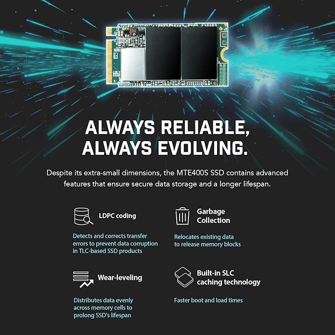 Transcend 1TB MTE400S M.2 2242 PCIe Gen3x4 SSD, Compatible - Image 7