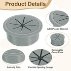 uxcell 6 Pcs Desk Grommet, Fit 53mm/2.09" Plastic Cable Hole Cover Bulk Top Hat - Image 3