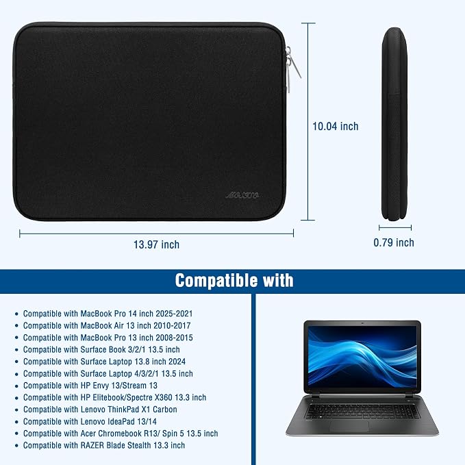 MOSISO Laptop Case 13.3 inch, 13-13.3 inch Laptop Sleeve Bag Compatible - Image 8