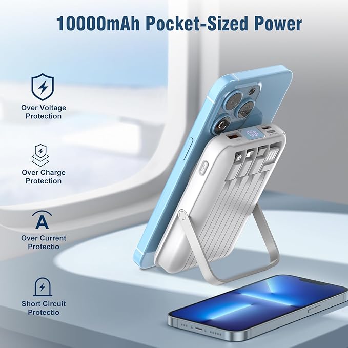 Wireless Portable Charger 10000mAh, Magnetic Power Bank - Image 6