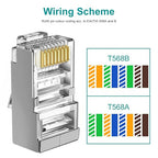 50-Pack Cat 6 Shielded Pass Through RJ45 Connectors + 50Pack RJ45 Strain Relief - Image 6