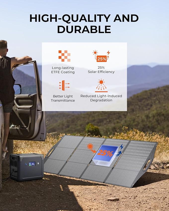 200W Solar Panel, BigBlue SolarPowa 200 Solar Panel Charger - Image 2