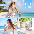 PANERGY Portable Handheld Fan, 5000mAh Rechargeable, 14H Max Cooling Time - Image 7