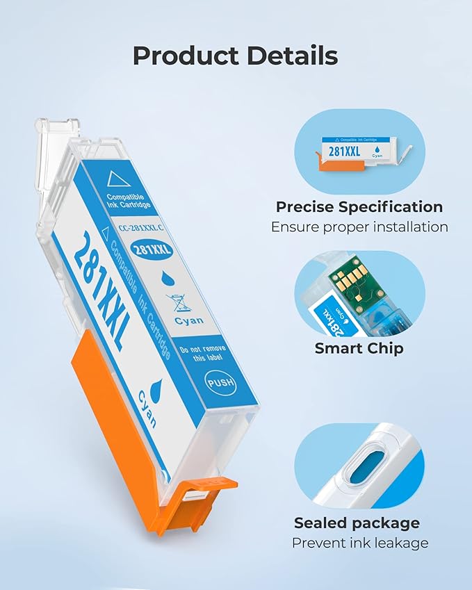 PGI-280XXL/CLI-281XXL Compatible Ink Cartridge Replacement - Image 6