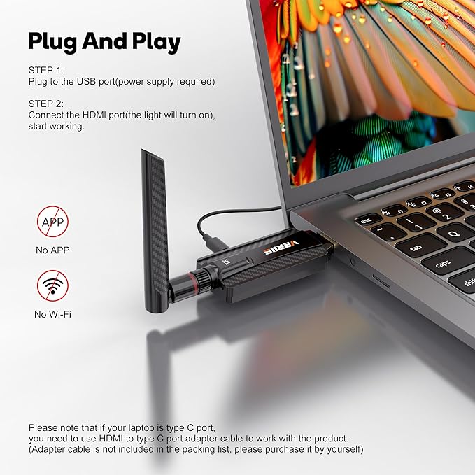 Wireless HDMI Transmitter and Receiver, Plug and Play, 1080P Wireless HDMI - Image 5