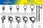 OAUTOO 190pcs Wire Loom Routing Clips Push Mount Cable Tie Assortment - Image 2