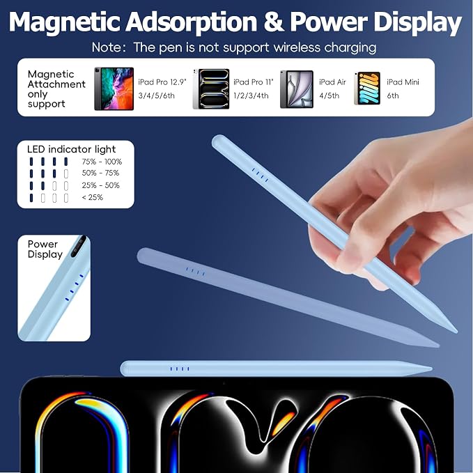 Stylus Pen for iPad, 20 Mins Fast Charge for Pad Pencil - Image 5