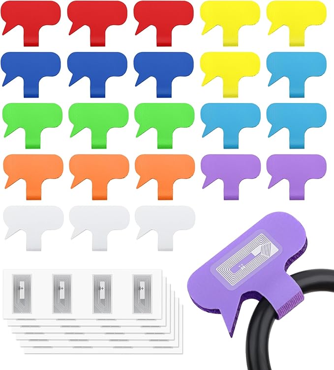 24 Set Smart NFC Cable Labels by Summerbrite