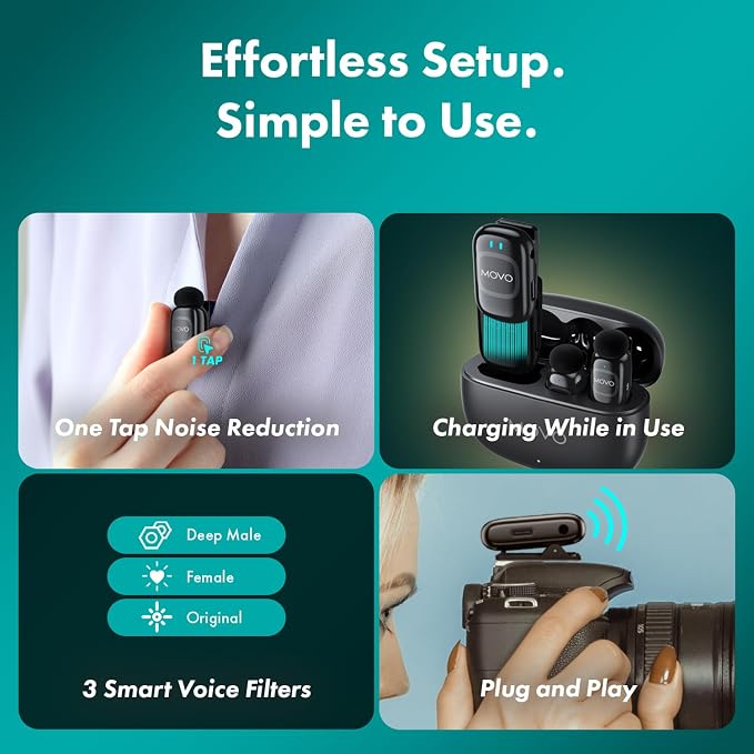 Movo NanoMic Wireless Lavalier Microphone - Image 8