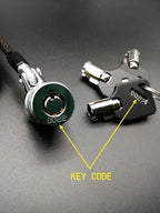 8Feet 3keys Security Retractable Cable Lock Portable Keyed Laptop Lock - Image 3