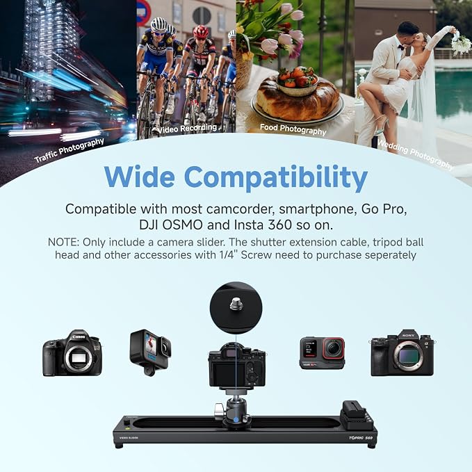 Accsoon Toprig 24inch/60cm Motorized Camera Slider, Time-Lapse/Loop Mode - Image 5