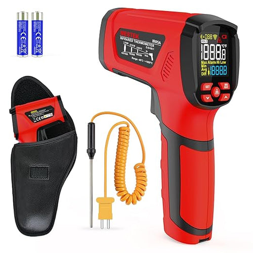 -40℉~2912℉ MESTEK Infrared Thermometer Temperature Gun, 50:1 Dual Laser High by MESTEK