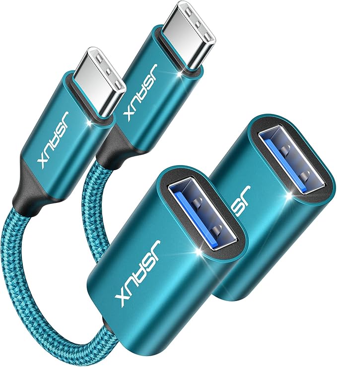 JSAUX USB C to USB 3.0 Adapter, Type C Male to USB Female OTG Cable Compatible by JSAUX