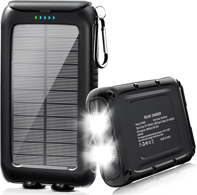 Solar-Charger-Power-Bank-49800mAh Portable Solar Phone Charger - Image 7