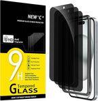 NEW'C 3 Pack Privacy for iPhone 16, iPhone 15 Screen Protector, Anti-Spy by NEWC
