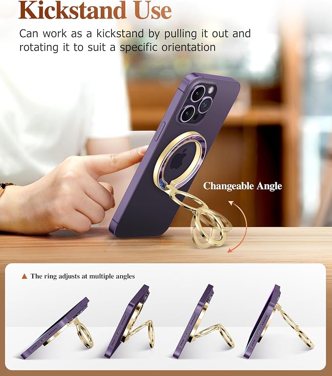 GVIEWIN Magnetic Phone Ring Holder, Compatible - Image 4