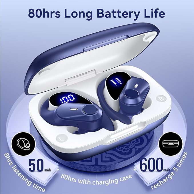 Active Noise Cancelling Ear Buds Wireless Earbuds 80H Playtime Bluetooth - Image 5