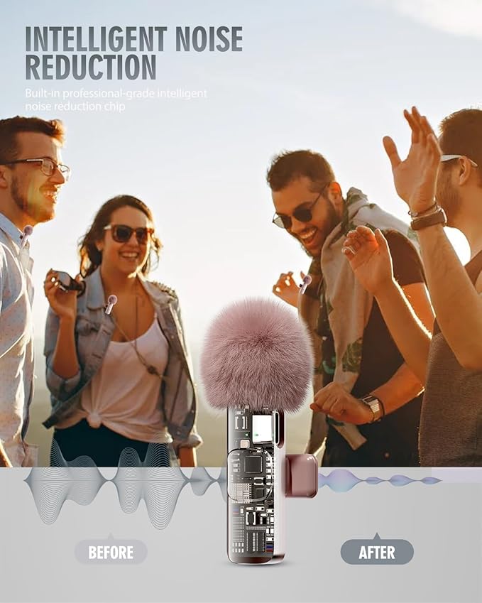 PQRQP 3 in 1 Wireless Lavalier Microphone - Image 5