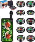 10 in 1 Cell Phone Camera Lens Kit, Wide Angle Lens & Macro Lens+Fisheye by MIAOLAB
