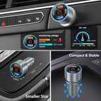 USB C Car Charger with Voltage Display, 3 Pack 65W Super Fast Charging Car - Image 5