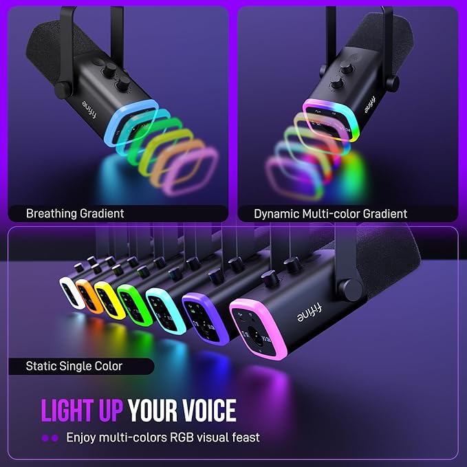 FIFINE XLR/USB Gaming Microphone Set, Dynamic PC Mic - Image 5