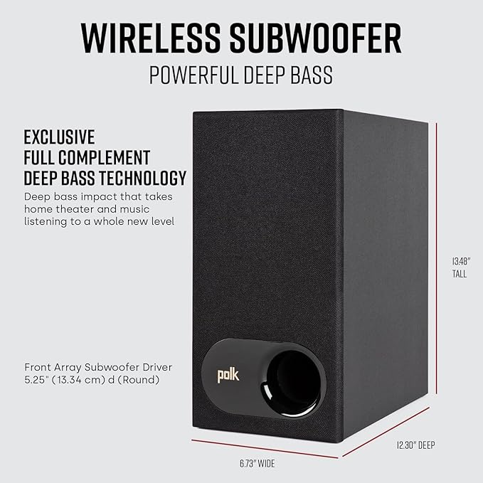Polk Audio Signa S2 Sound Bar & Wireless Subwoofer – Exclusive VoiceAdjust - Image 3