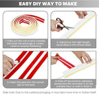 10ft Large White Floor Cord Cover, Self-2" x 0.6", Cable Cavity:0.8" x 0.4" - Image 5