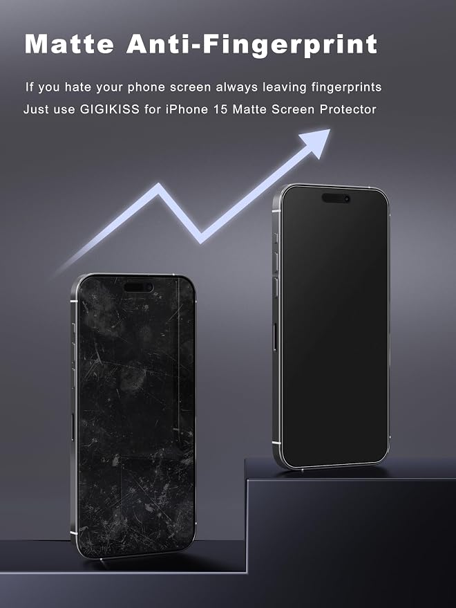 2 Pack Matte Screen Protector for iPhone 15-6.1 inch, Anti-Fingerprint & - Image 3