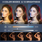 Desk Ring Light with Stand, 10.5'' Selfie Phone Light - Image 4