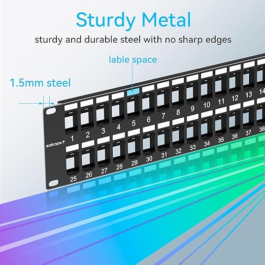 48 Port Blank Keystone Patch Panel - Image 5