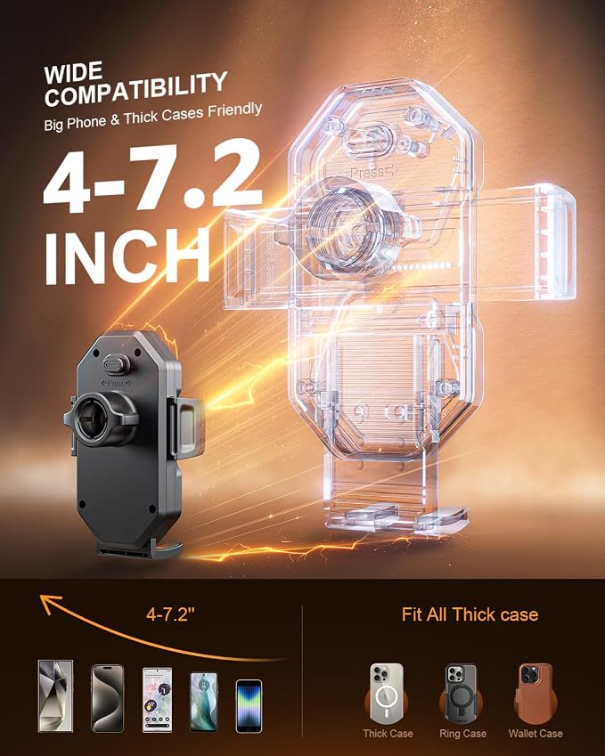 SUPERONE 3-in-1 Car Phone Holder 360° Adjustable Car Phone Mount - Image 7