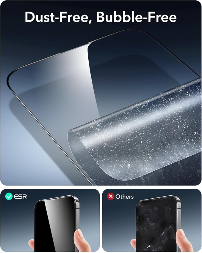 ESR 3 Pack 9H+ Glass for iPhone 14 Pro Screen Protector, Armorite Ultra-tough - Image 4