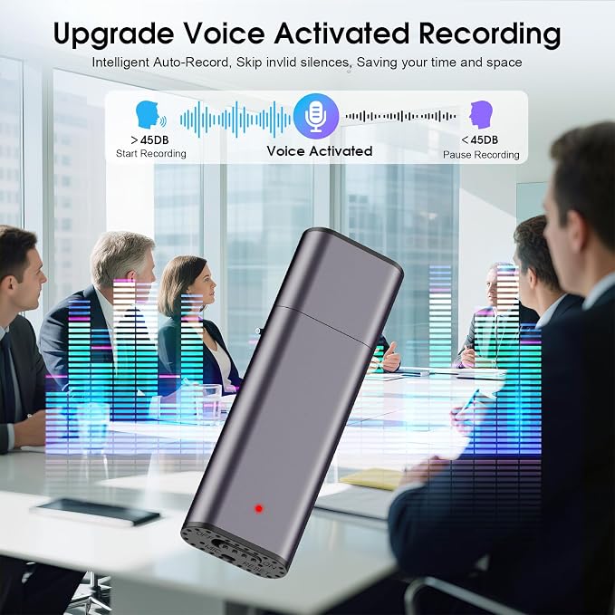 64GB Voice Recorder Digital Voice Activated Recorder USB Recording Device - Image 3